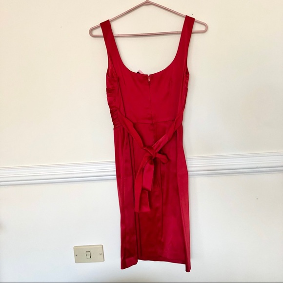Prom/Formal red dress scoop neckline back tie - Picture 9 of 10